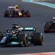 Lewis Hamilton leads Max Verstappen at the Ab Dhabi Grand Prix